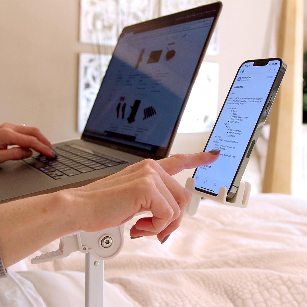 Limitless TotalDesk Portable Workstation and Lap Desk with Adjustable Height & Tilt (White)