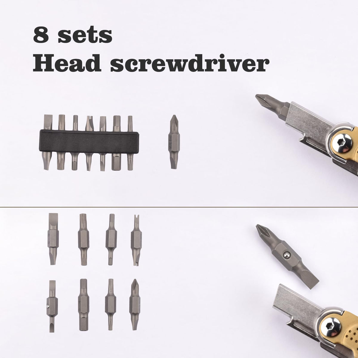 SQT2048 20-in-1 Multitool, Foldable & Self-Locking, Professional Tool for DIY, Home Repairs, Outdoor Camping – Must-Have Gifts for Men, Compact, Durable, All-in-One Tool for Every Task, Gold