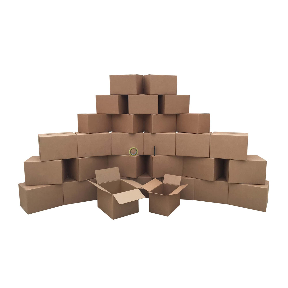UBOXES 2 Room Economy Kit- 30 Moving Boxes, Bubble Roll, & Packing Tape