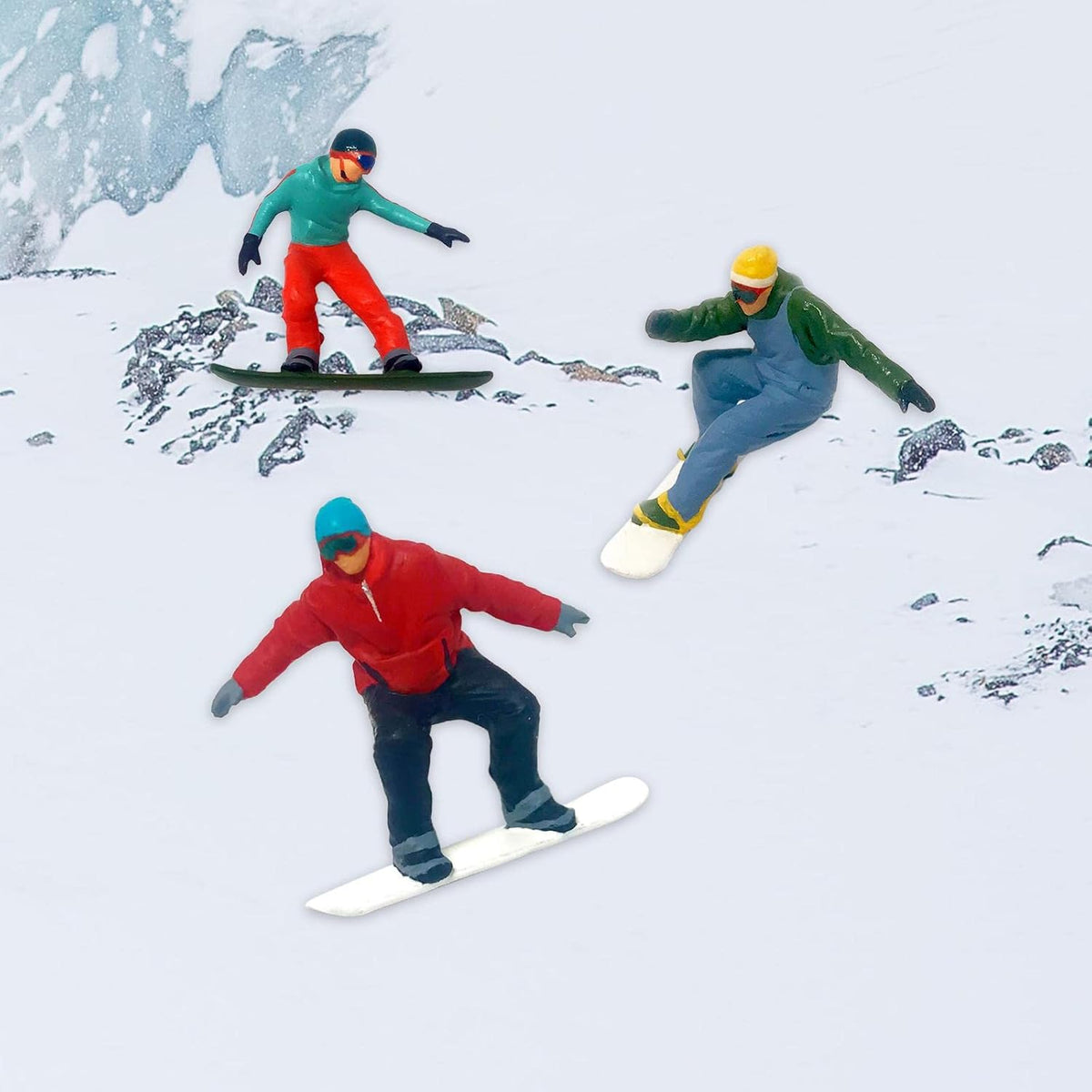 Skiennix Miniature Skiing Figure Set - 3-Piece Tabletop Display for Winter Decor
