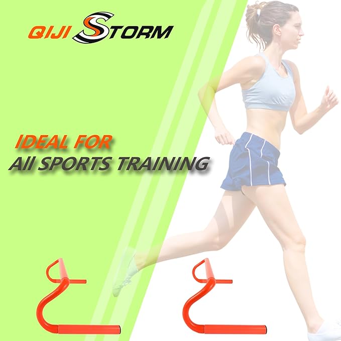 10 Pcs 6" Speed Agility Training Hurdles with 6 Marker Cone Durable Detachable Training Equipments Plyometric All Speed Hurdle for Athletes Soccer Basketball Football Practice