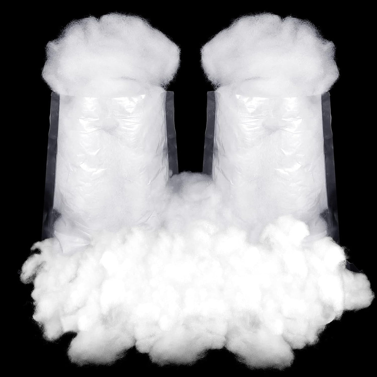 Riakrum Fake Snow Decor - Artificial Fluffy Fiber Stuffing for Tree Covering | 120g White Snow