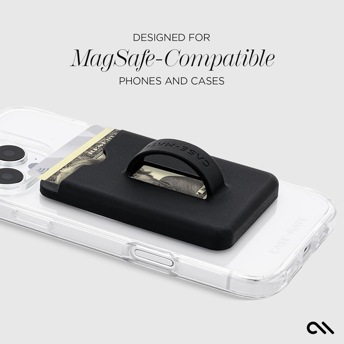 Case-Mate Loop Grip MagSafe Wallet - Removable Magnetic Phone Wallet/Card Holder