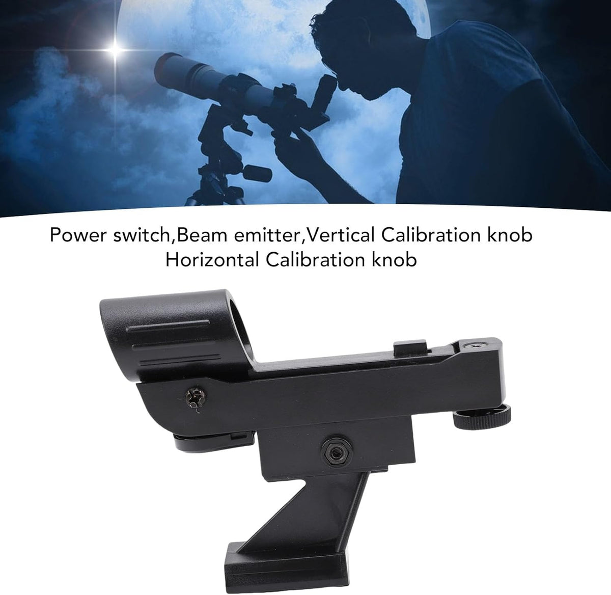 XUMIUZIY 80 90 130EQ Red Dot Finderscope Fit for Astronomical Telescope, LED Dot Finder Scope, Astronomical Telescope