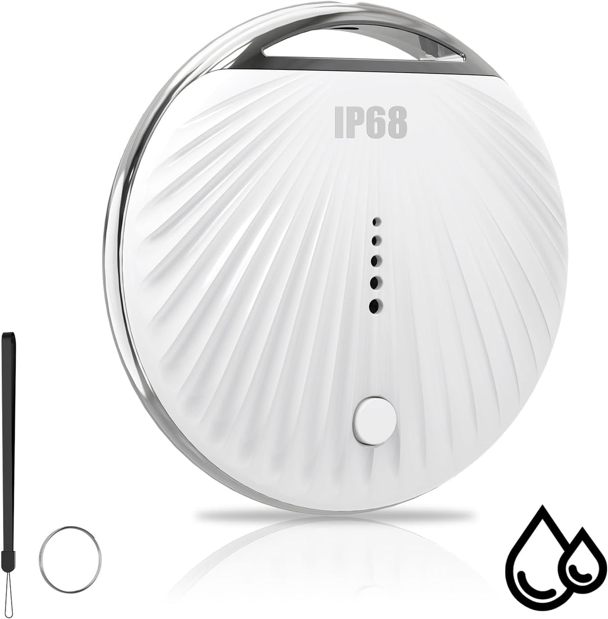 ssltvti IP68 Air Tracker Tag, Smart Tag Bluetooth Tracker Works with Apple Find My (iOS Only), Waterproof, Replaceable