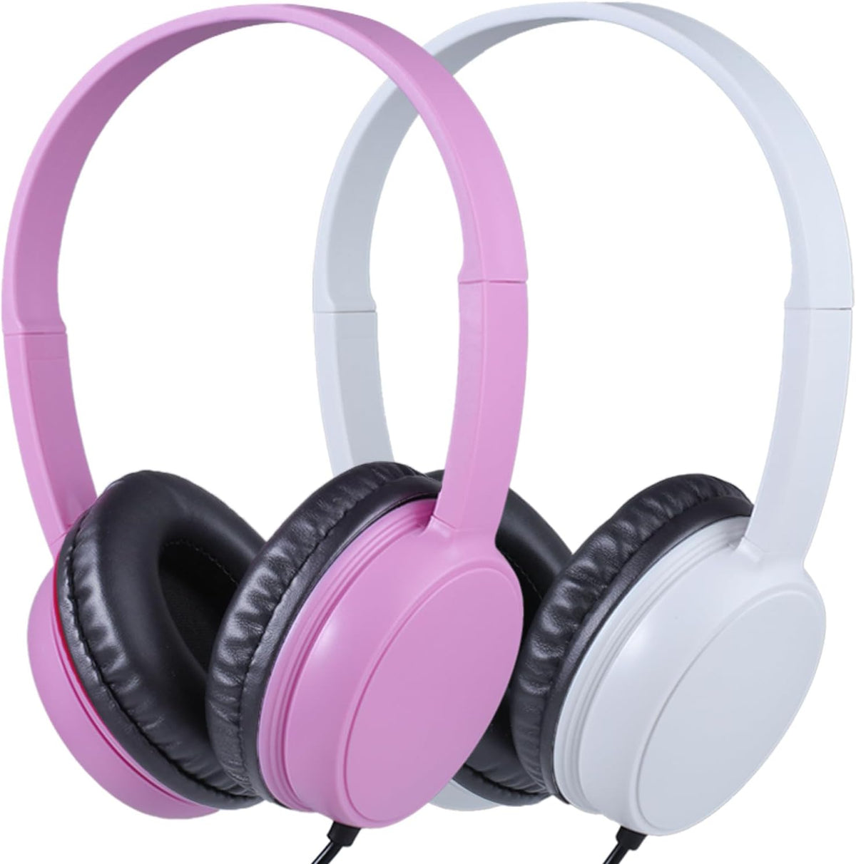 Gaosen 2 Pack Headset, 3.5mm (GS30, 2Mixed) Wired Headphones for Classroom School Kids, Durable Students On-Ear Swivel