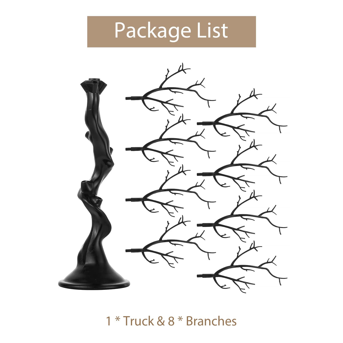 Sziqiqi Small Artificial Tree for Table Centerpiece Black Fake Trees 1.9FT Faux Tree for Party Birthday Garden Home Halloween Decorations Gothic