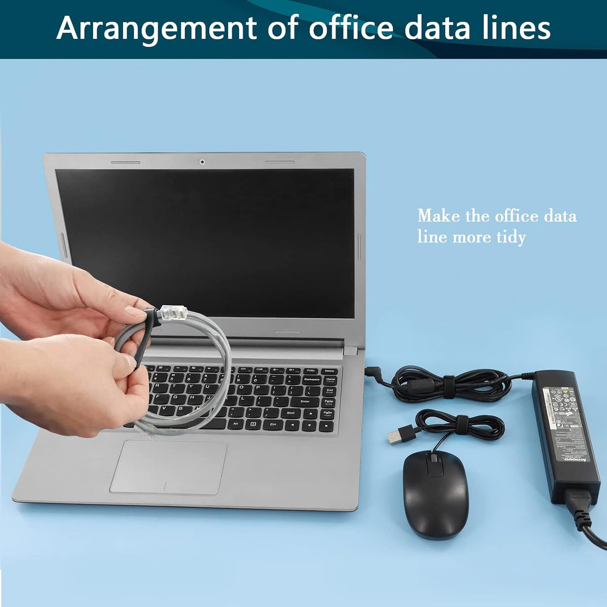 50PCS 6 Inch 6-Inch Adjustable Cord Organizer Ties, Fastening Cable Ties,Microfiber Cloth Used for Computer Link Cable