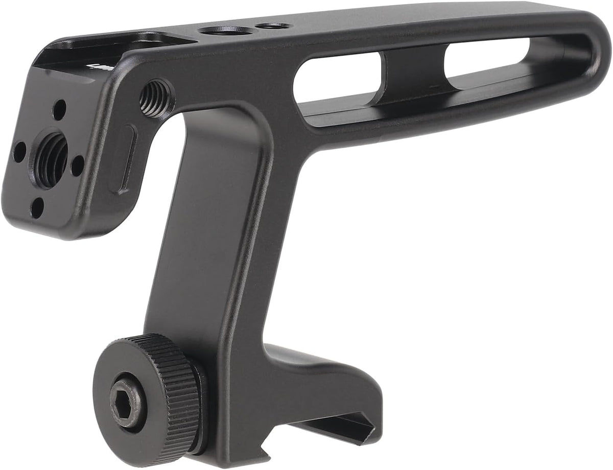 FocusFoto 1/4"-20 3/8"-16 3/8"-16 NATO Handle Grip for Lightweight DSLR Mirrorless Camera Cage Rig, Mini Top/Side
