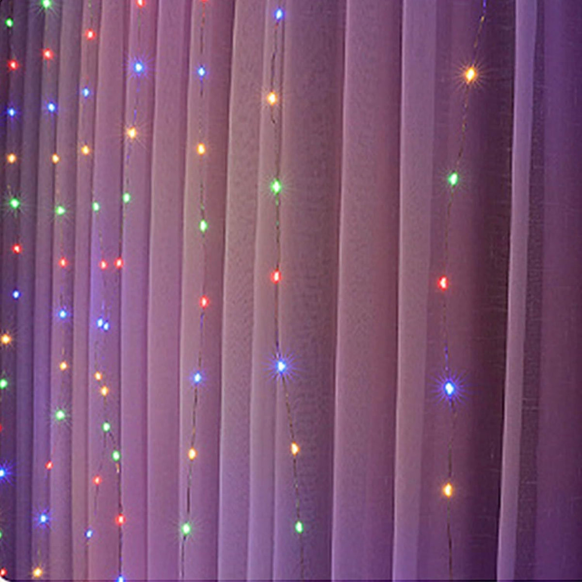 Skiennix 300 LED Curtain String Lights - 8 Light Modes | 9.8x9.8Ft Remote USB Plug for Indoor/Outdoor Decor