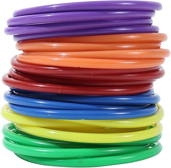 42 pcs 3-in-1 Carnival Games Set Plastic Colorful Cones Ring Toss Combo Set Outdoor Carnival Games Bean Bag for Kids Adults Birthday Party Outdoor Throwing Games