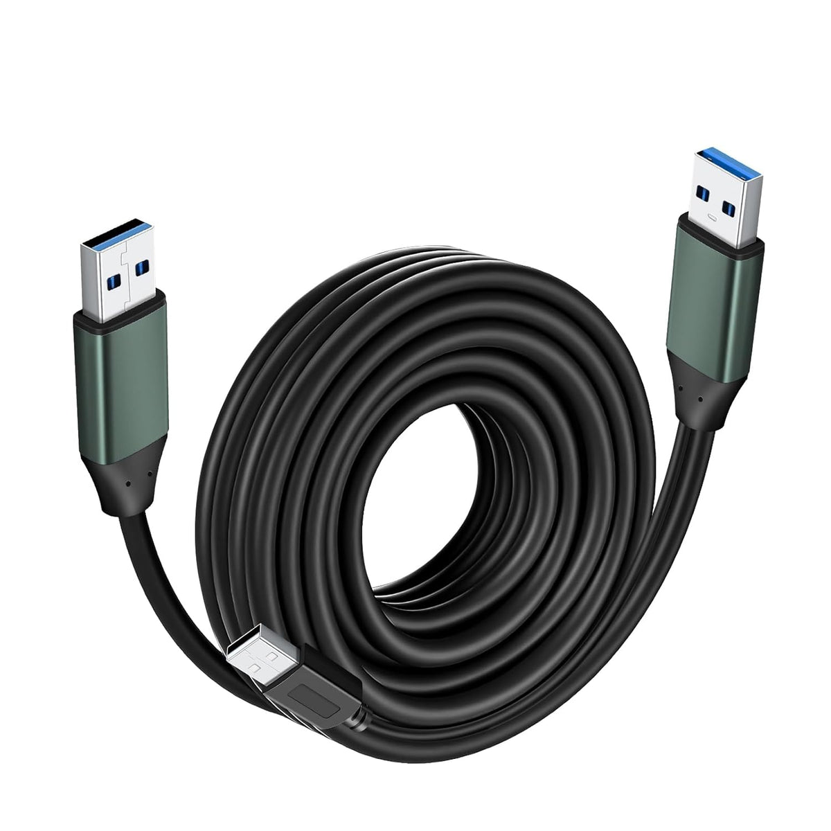 Kumiho 15Ft 3.0 USB Cable Male to Male Type A to A Cable for Data Transfer,Hard Drive Enclosures,Laptop Cooler,DVD