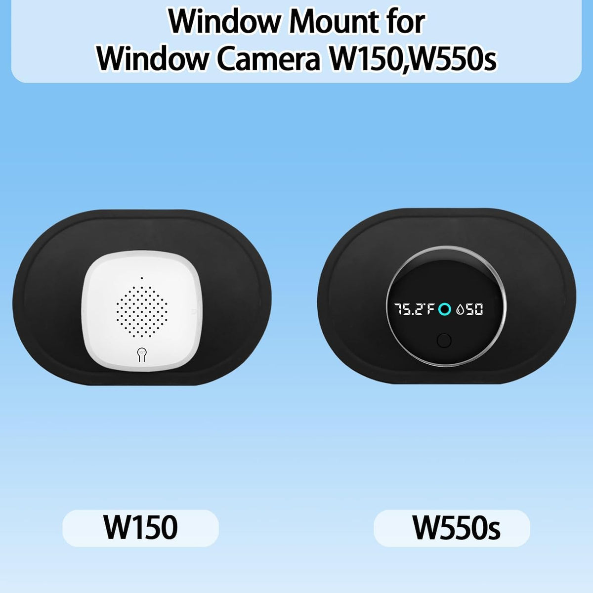 VANEST W150/W550s, (2 Pack) Angled Window Mount Compatible with Girafit Window Camera Self-Adhesive Mount, Windows/Door