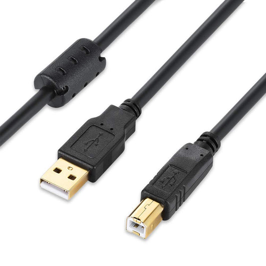 XBOHJOE 2.0 15 2.0USB 15ft) USB Printer Cable FT Type A Male to B Male Scanner USB a b for HP, Canon, Lexmark, Epson