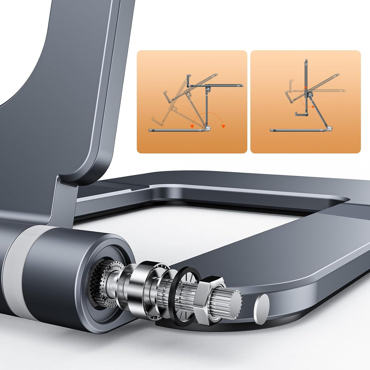 BONERUY Foldable Phone Stand, Compact Aluminum Mini Cell Phone Holder for Desk,Desktop Portable & Adjustable Folding