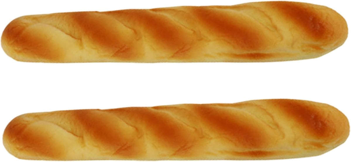 Xoeryoy 2PCS 13.8x2.4in Bread, PU Realistic Long Artificial Bread, Bake for Display, Photography Props, Bakery