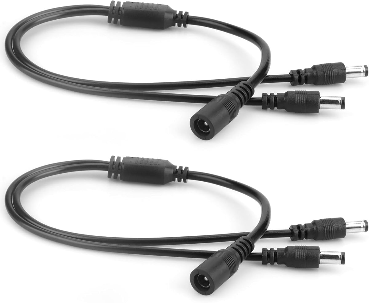 VWEICYY 2 1 2 2.1 5.5MM PCS to Way DC Power Splitter, DC Splitter, * Power Splitter for CCTV Security Camera LED Strips