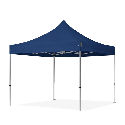 TOOLPORT 10x10 ft Pop Up Canopy Tent Outdoor Sun Shade Gazebo for Backyard, Event, Grill, Garden, Patio Canopies, Aluminium 1.6 in Hexagonal Legs, Blue