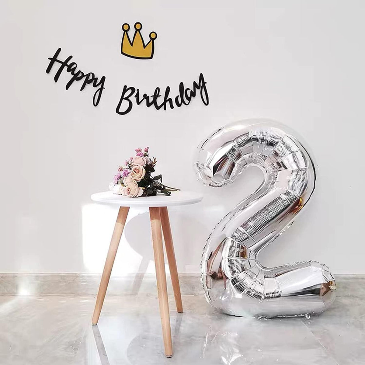 Silver 21 Number Balloons - Jumbo Foil Mylar Balloons for 21st Birthday & Anniversary Celebrations | 40 Inch