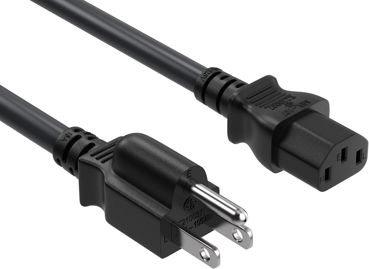 Cable Leader 5ft 18 IEC320 C13 5-15P, AWG Universal Power Cord to NEMA Extension Power Cord, Compatible with Computers