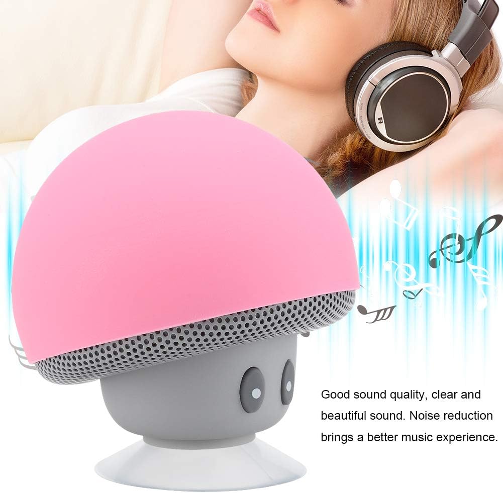 Tangxi Bluetooth3.0 Speaker, Mini Portable Mushroom Speaker, Noise Reduction Subwoofer with Suction Cup Function