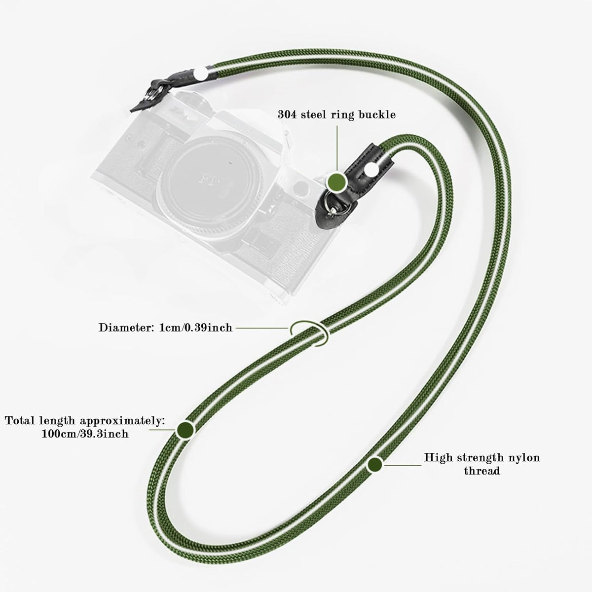 Snmzlc strap,100cm US234 Camera neck Camera Wrist Strap for DSLR Mirrorless Camera,Camera Hand Strap with Safer