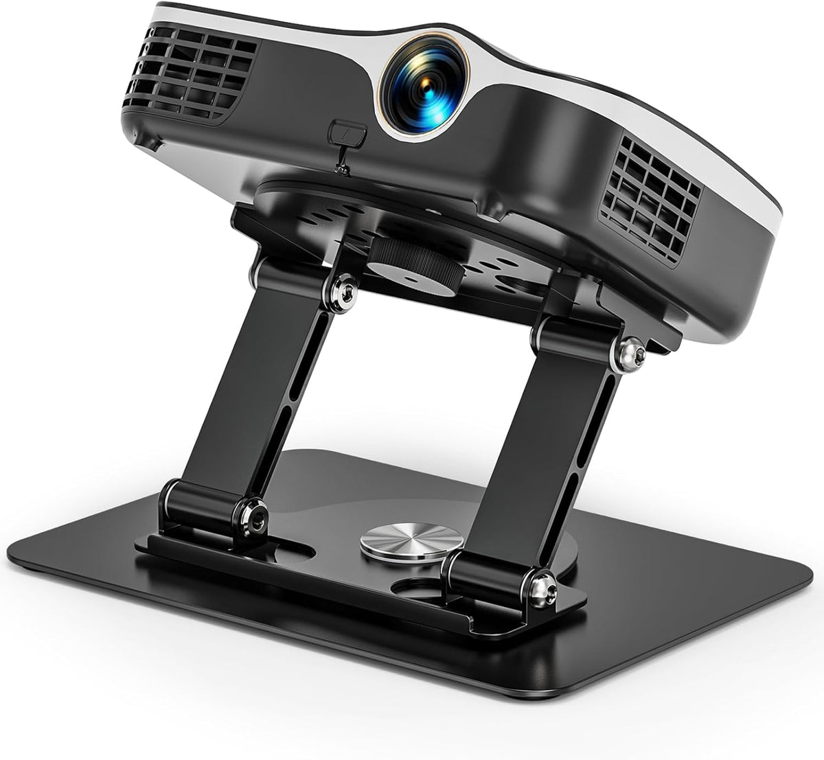 360 1/4" 22 Lbs Foldable Projector Stand, Rotatable Projector Mount Stand with Screw, Load Capacity and Carbon Steel