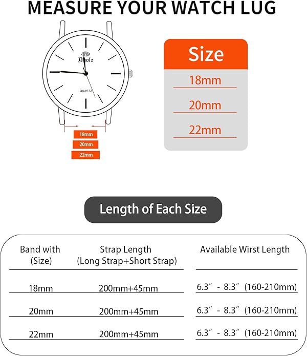 TStrap Nylon Sport Watch Band - Black Quick Release Watch Straps for Men Women - Athletic Military Smart Watch Bracelet Replacement - Correa para Reloj Hombre - 18mm 20mm 22mm