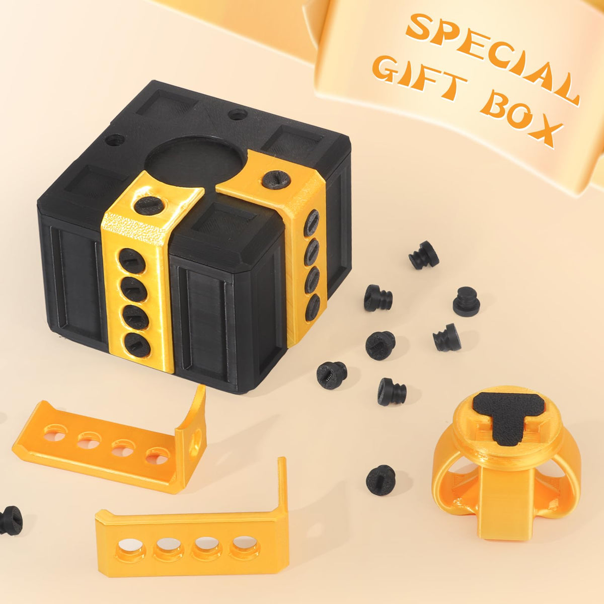 critigulf annoying kids Christmas gifts funny gift box for money and card holder.large gag prank case with screws. (purple and white)