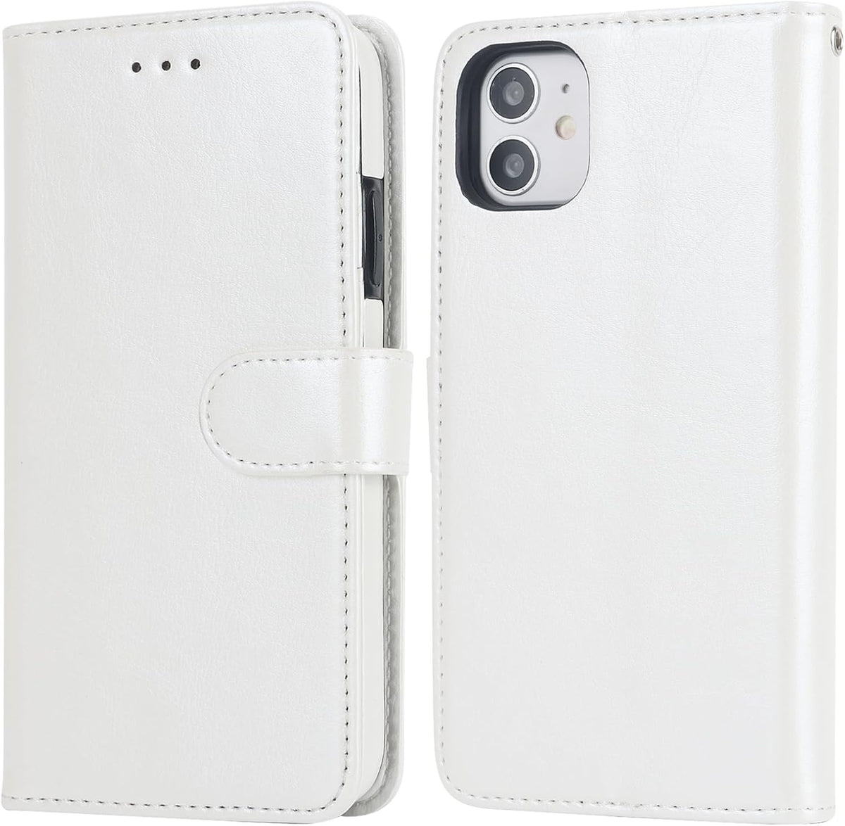 Bocasal 11 11 6.1 inch for iPhone Wallet Case with Card Holder PU Leather Magnetic Detachable Kickstand Shockproof