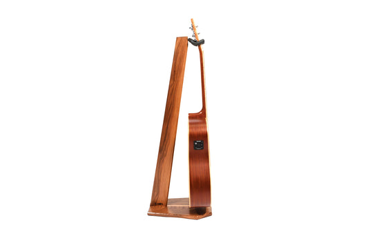 Ruach GS-5 Wooden Guitar Stand for Acoustic and Electric Guitar - Walnut Hardwood