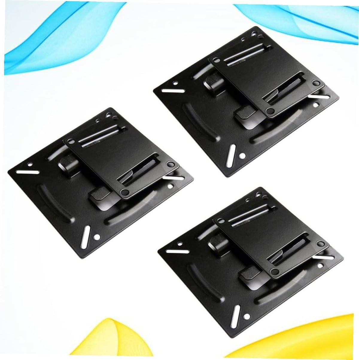 STAHAD 14-24 Inch 3 Pack LCD Tv Wall Mount Bracket Metal Fixed Tv Stand Holder for Home Office Pieces Compatible