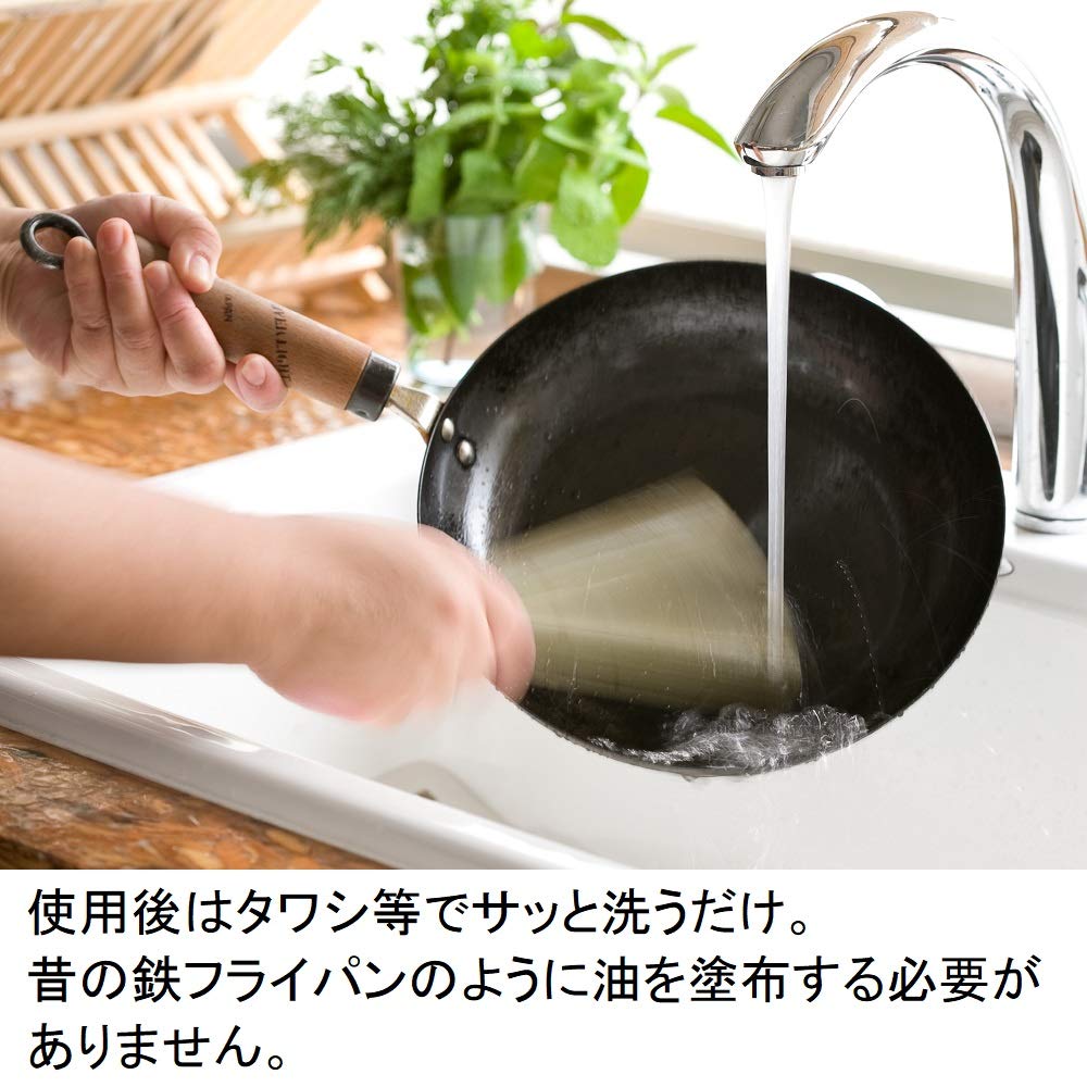River Light Egg Pan, Iron Frying Pan, Extreme Japan, Large, Induction Compatible, Made in Japan
