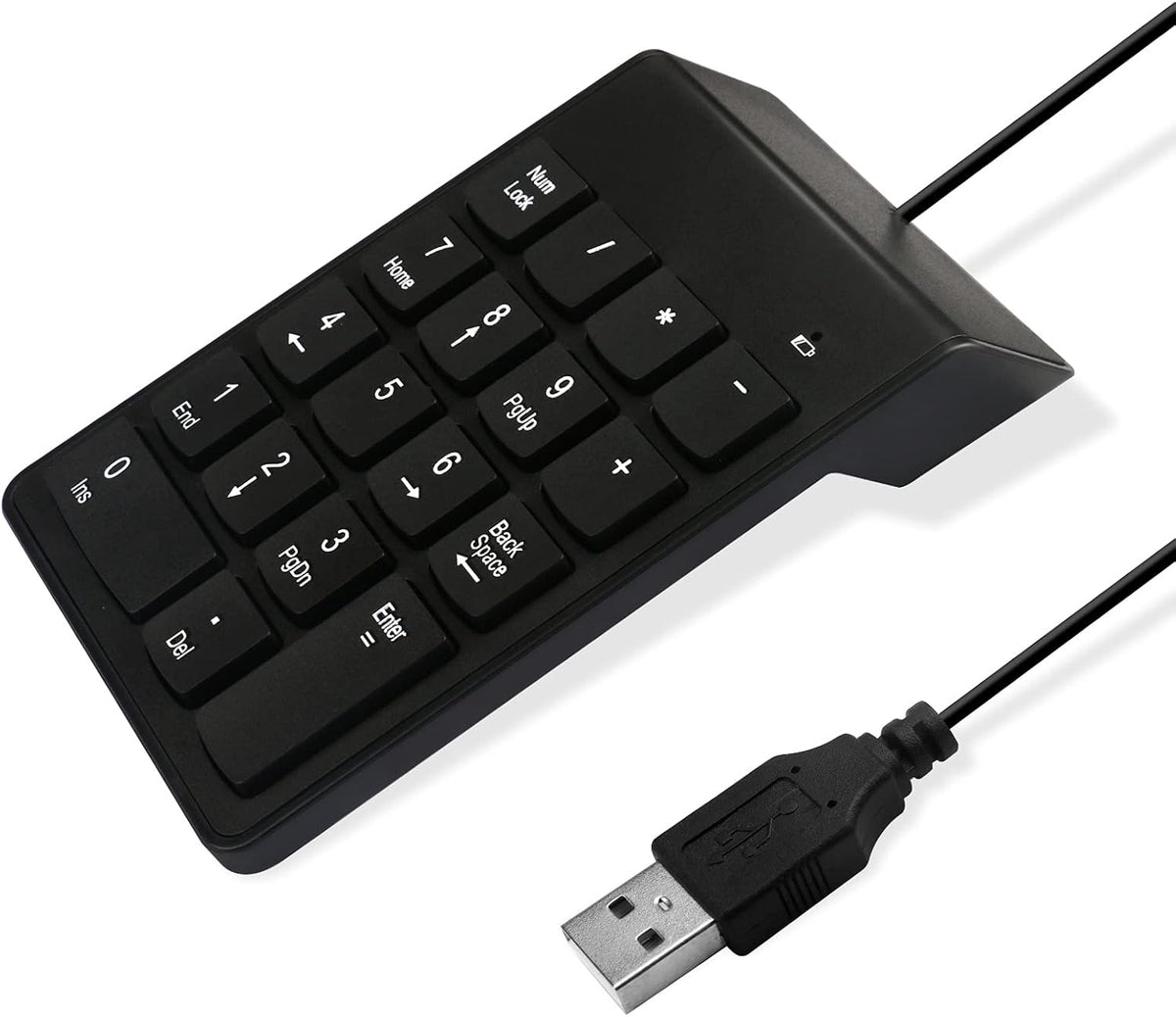 DFCROMI 10 Numeric Keypad for Laptop, Key USB Keypad, Portable Ultra Slim Mini Numpad External Numbers Keyboard Pad