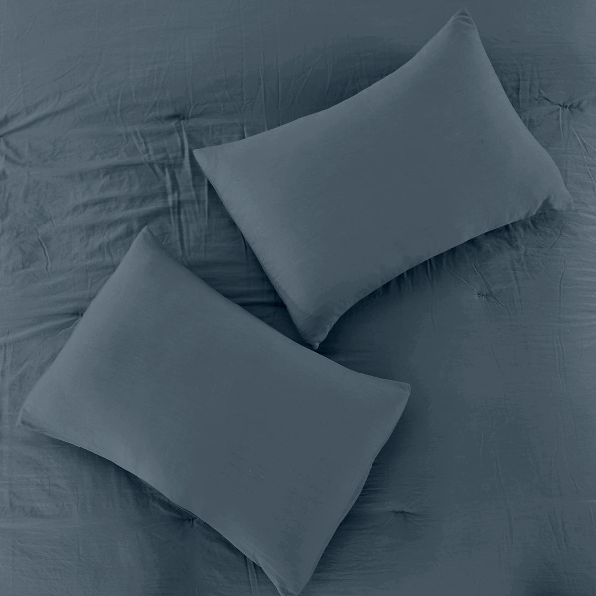 Modern Threads 4-Piece Garment-Washed Comforter Set Beck Denim Queen