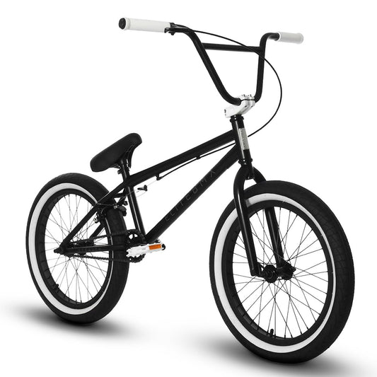 Elite BMX Freestyle Bike, Durable Steel Frame, Available in 16", 18", and 20" Sizes. New Sizes 26" and 29" BMX Bicycles. (Black White, 20")