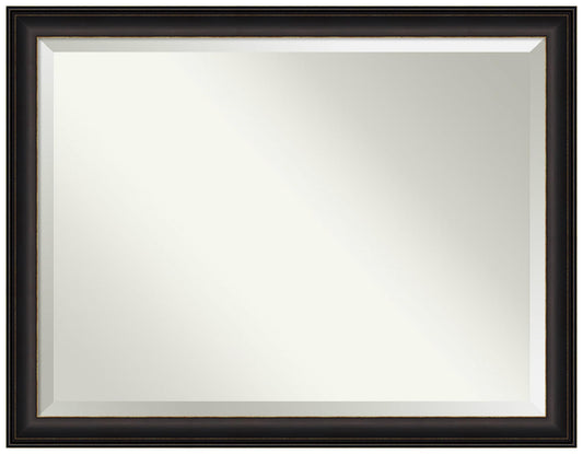 Amanti Art Bronze Wall Mirror 35x45 Trio Oil Rubbed Bronze Rectangle Bathroom Mirror for Wall Decor Living Room, X-Large Traditional Frame, Hangs Horizonally and Vertically, Bathroom Decor, Beveled