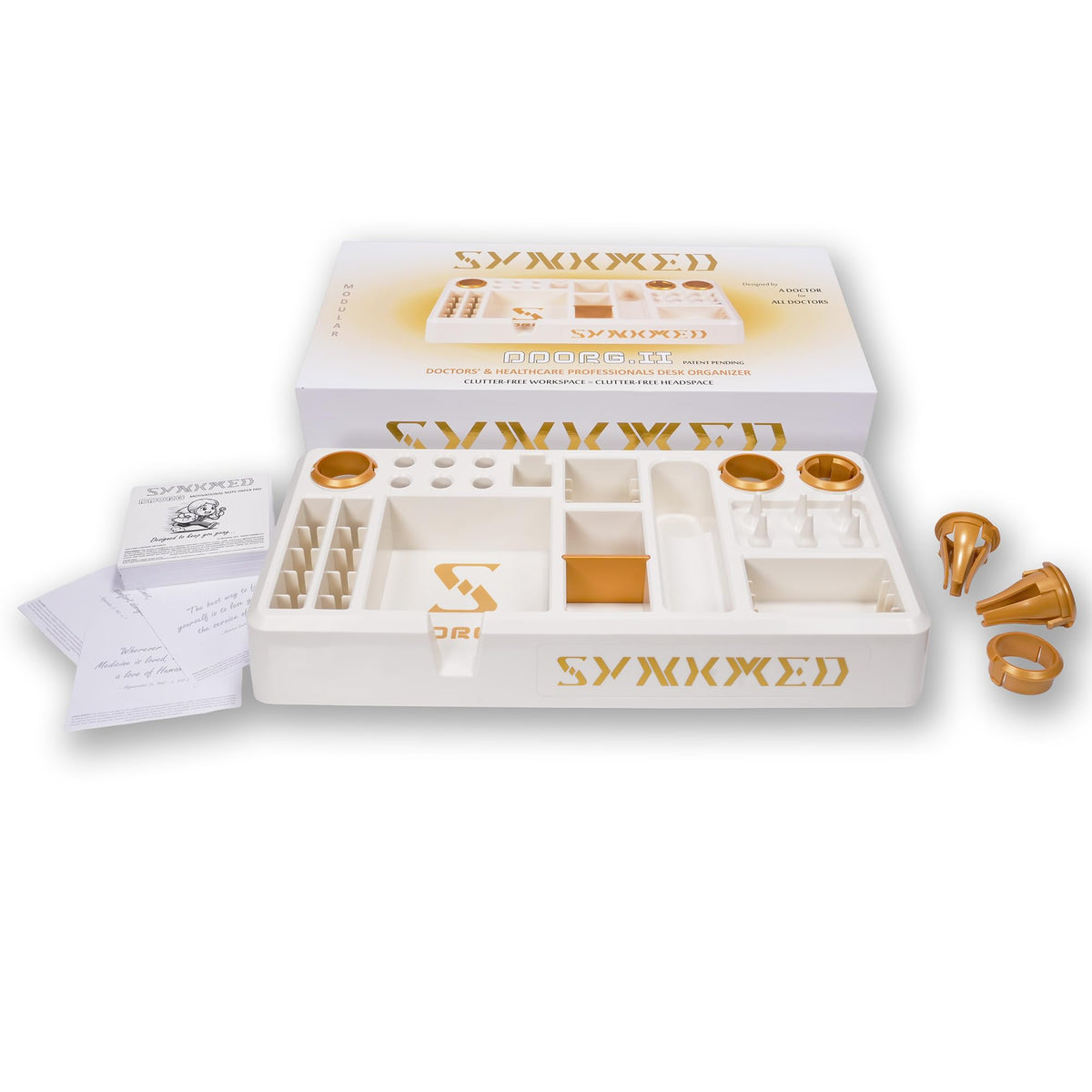 SYNKMED DDORG II – Premium Doctor Desk Organizer for Clinical Workflows, Designed for Medical Professionals, Clinics & Hospitals, Ideal Doctors’ Day & Birthday Gift