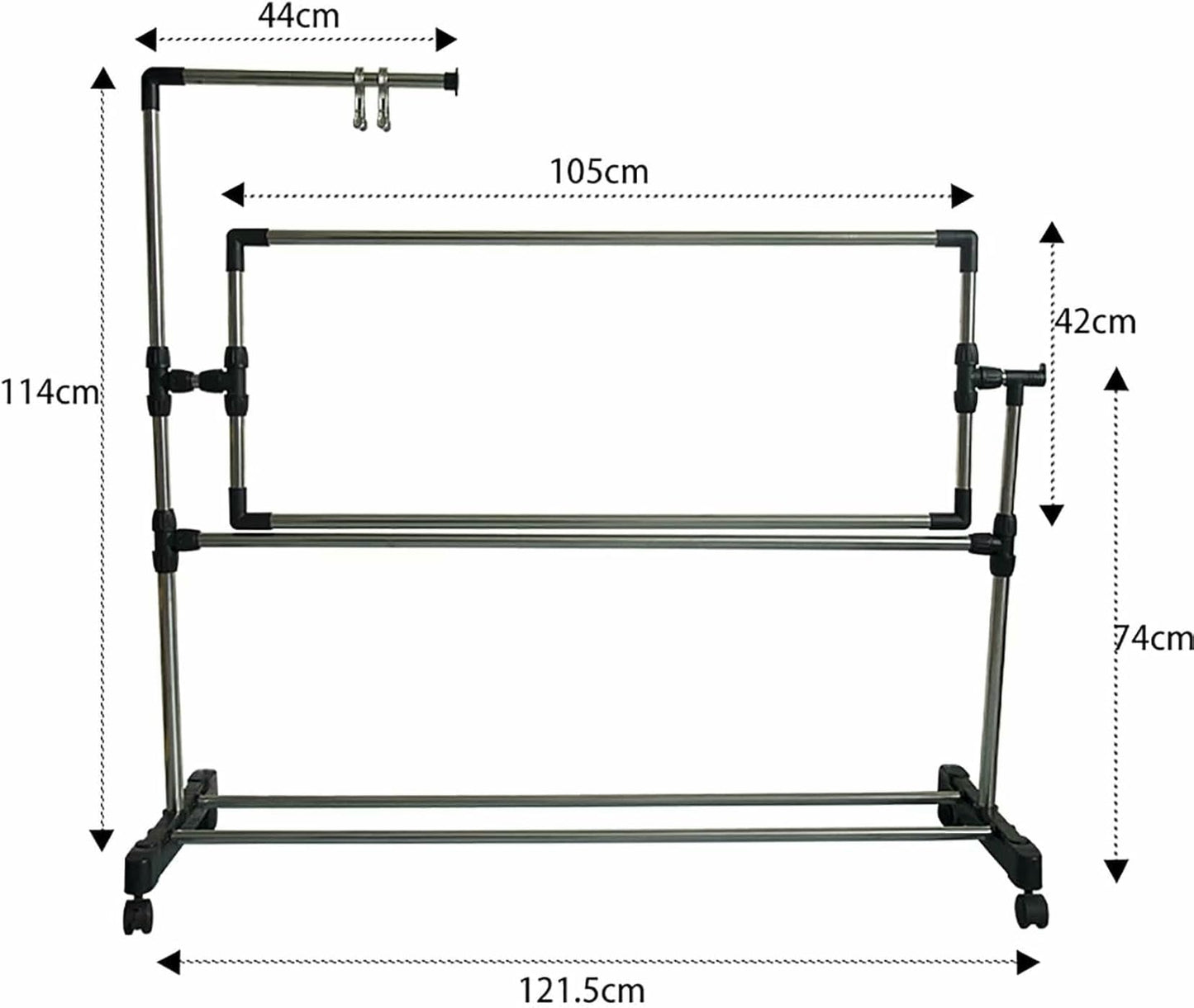 Embroidery Stand - Height Adjustable Floor Frame for Versatile Needlework, Cross Stitch, Sewing and Art Craft - Convenient Lap Table for Standing, Perfect Embroidery Holder!~/