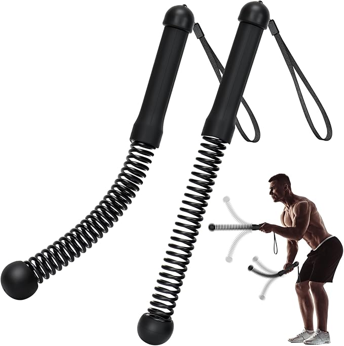 TRELC Upgrade Weighted Ropeless Battle Ropes, 2PCS Cordless Battle Rope for Home Gym, HIIT, Strength, Quiet Portable Training Rope, Workout Ropes Versatile Fitness Equipment for Men Women