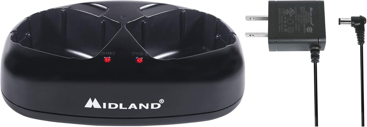 Midland AVP10 - Dual Desktop Charger for GXT Series Radios with AC Wall Adaptor