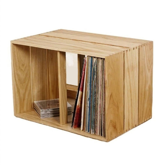 uP9sF2mD DVD Shelf Organizer Vinyl Record Holder - Tabletop Storage Display Shelf Stackable Wooden LP Cabinet Stand CD Storage Rack