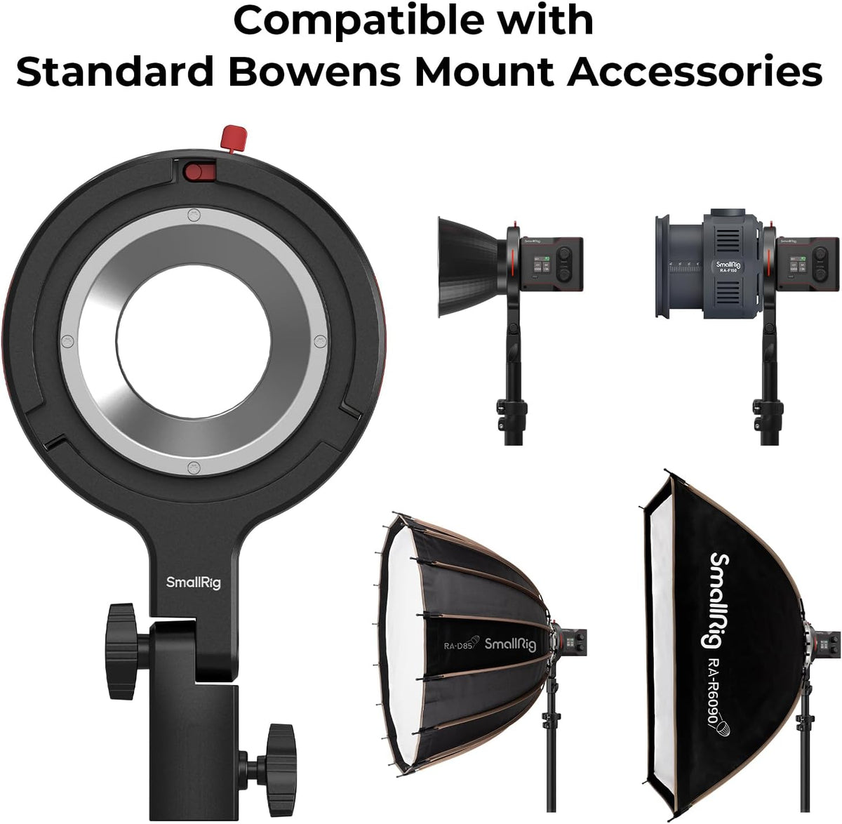 SMALLRIG 60B/60C 100B/100C 3.3lbs 4476 Bowens Mount Adapter, Only for RC & RC Series COB Light, Compatible