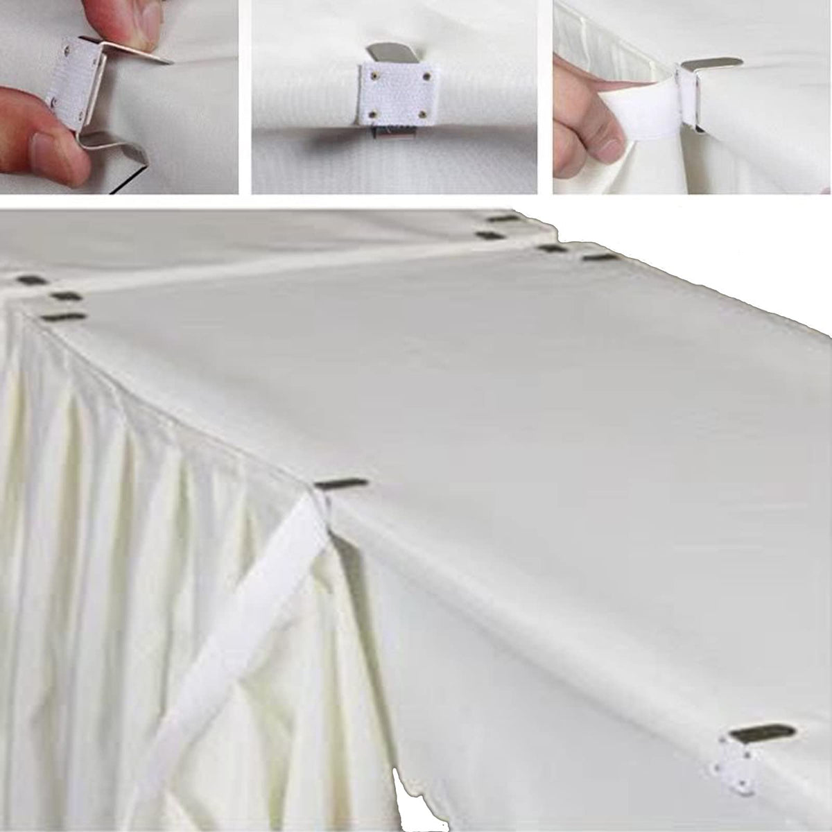 EHLDekol Pooling and Floating Chiffon Table Skirt, 6FT 9FT 14FT Sheer Tablecloth, Baby Shower, Birthdays, Wedding Table Skirt (Blush Pink, 9FT)