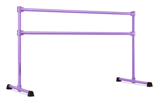 VITA Barre Portable Freestanding Double Ballet Barre, Extreme, 7 Ft Bars, Purple, Steel | Fixed Height, Made in USA, Home or Gym Exercise Equipment for Kids & Adults | Dance, Fitness, Pilates