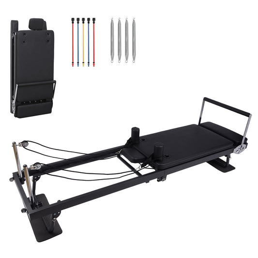 Pro Pilates Reformer Machine for Home Workout – Foldable Pilates Equipment with Dual Springs, Extra-Long Frame & Adjustable Features, Ideal for Studio, Apartment & All Body Types
