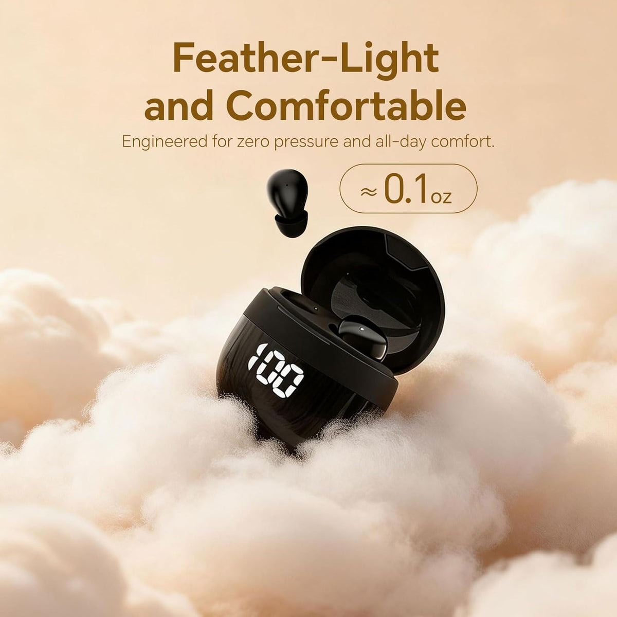 Yihou Invisible Small Mini Sleep Earbuds Headphones Wireless Bluetooth Comfortable Tiny Sleeping Smallest Low Profile