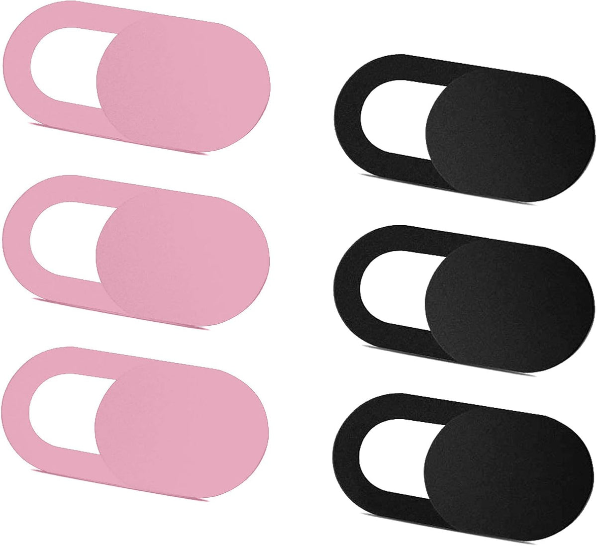SIREG Webcam Cover Slide Ultra Thin - Cute Pink & Black Web Camera Cover fits Laptop,Tablet,Computer, Smartphone