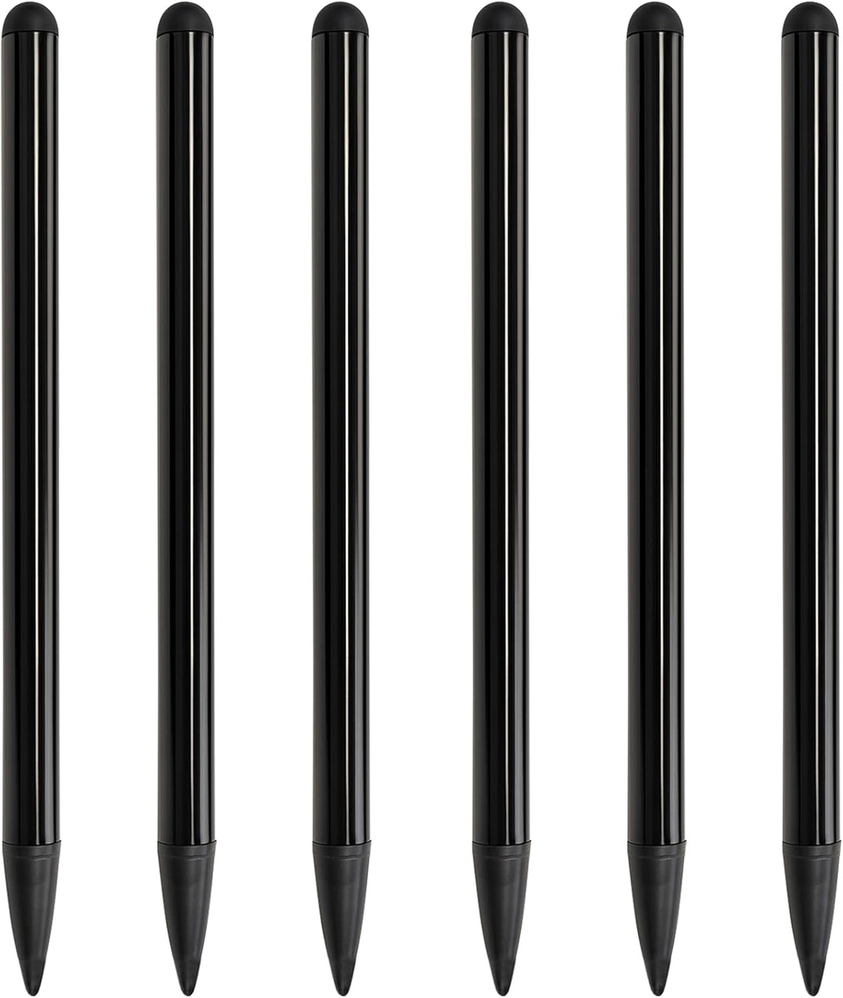 Brvlsoc 6-Pack Black Dual-Tip Stylus Pens Universal Touchscreen Stylus Compatible with iPad, Samsung Galaxy