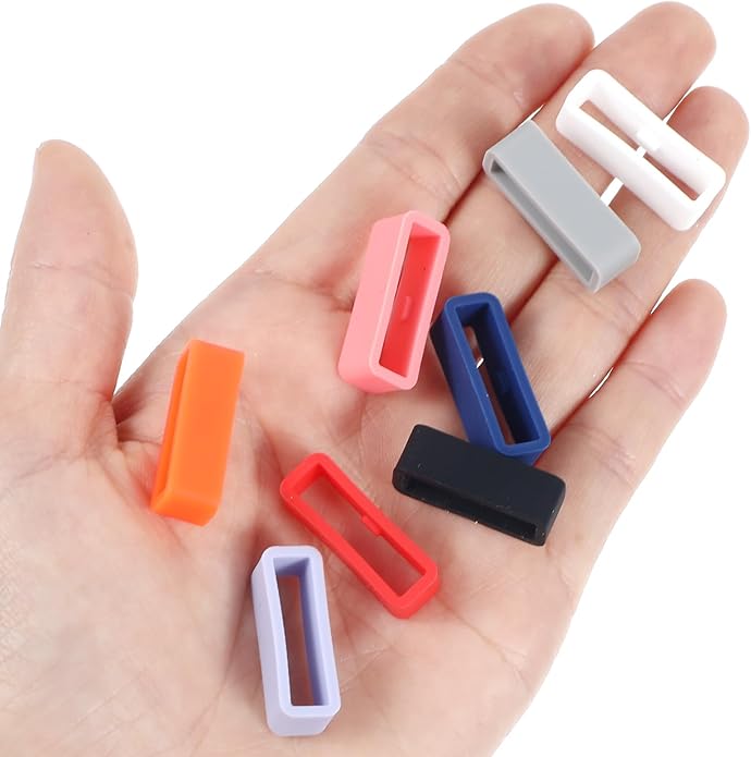 16 Pack Smart Watch Band Fixing Rings, Silicone Magic Band Holder Locks Clips Strap Holder Watch Strap Replacement Accessories (Multi-Color)